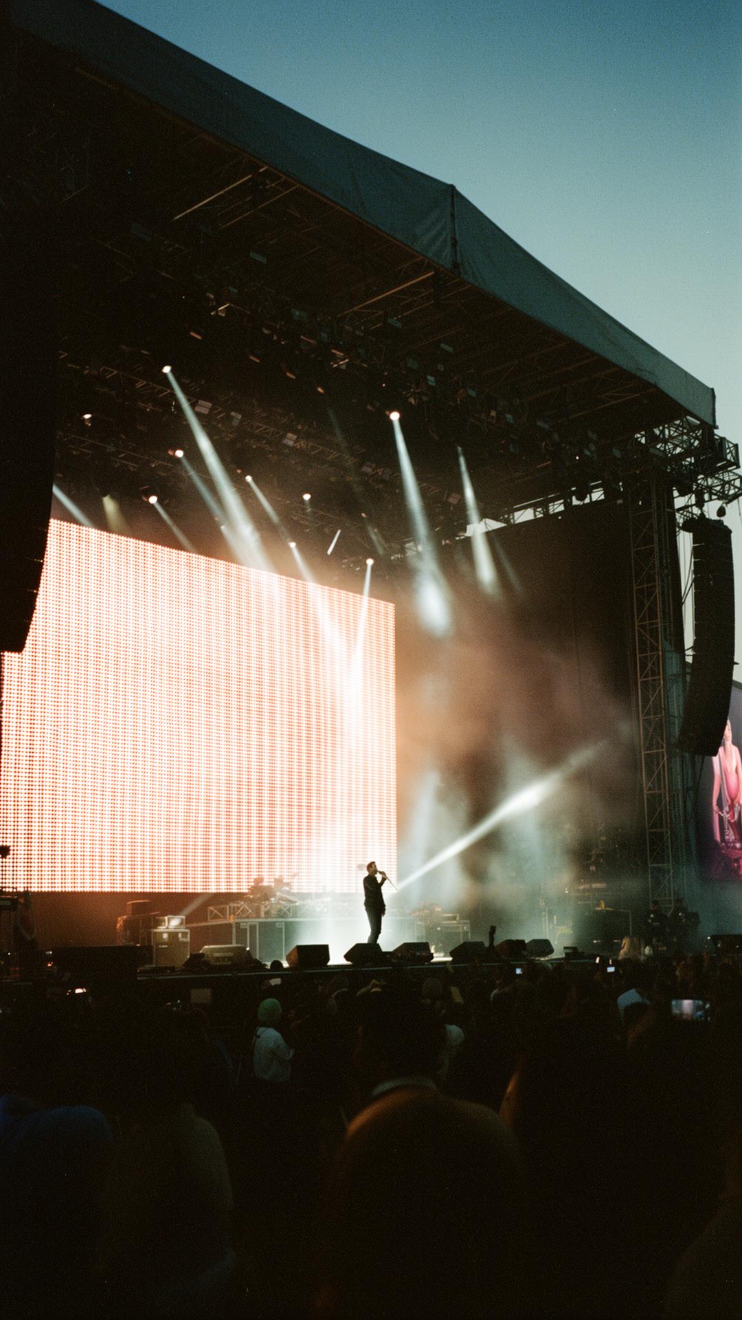 Artist performing live on stage